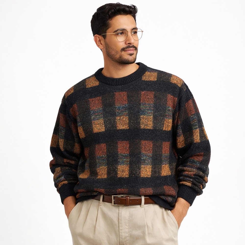 wool sweater grandpa made in Italy Brand RAFFI
